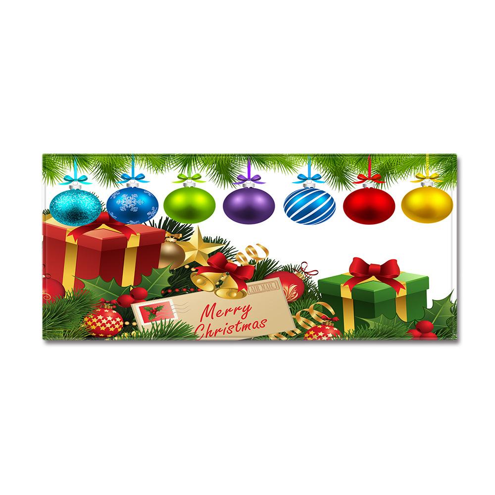 Christmas Porch Entrance Mat Kitchen Absorbent Strip Bathroom Non-Slip Mat Bedroom Living Room Carpet Floor Mat