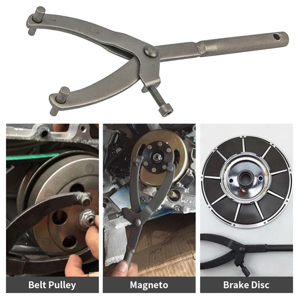 Adjustable Y-Type Flywheel Wrench Universal Variator Clutch Remove Installation Holder Repair Tool for Motorcycle Scooter Moped