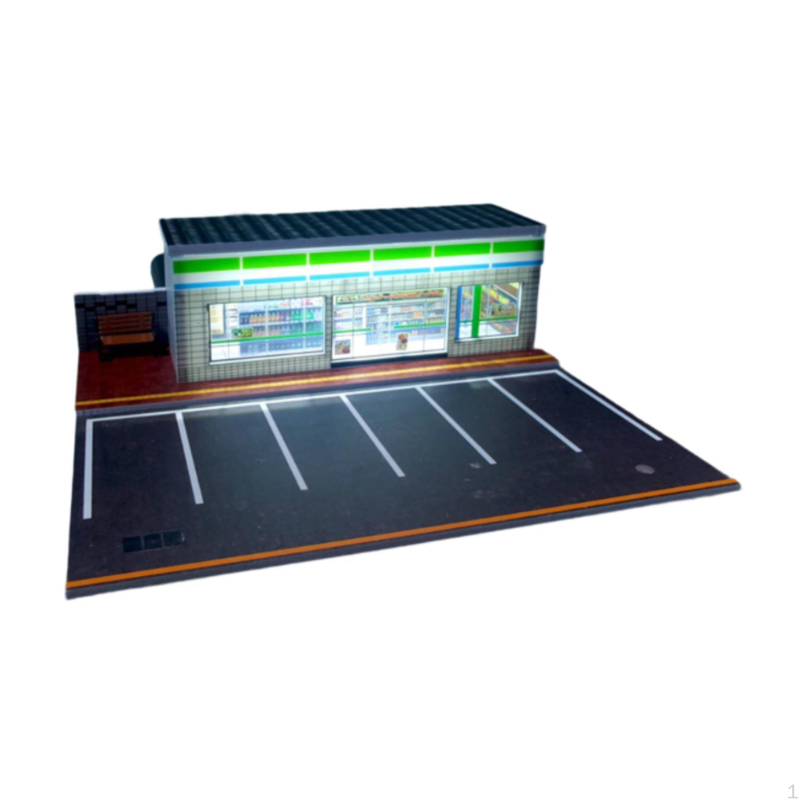 

1:64 Диорама парковочной зоны с подсветкой для литых автомобилей B