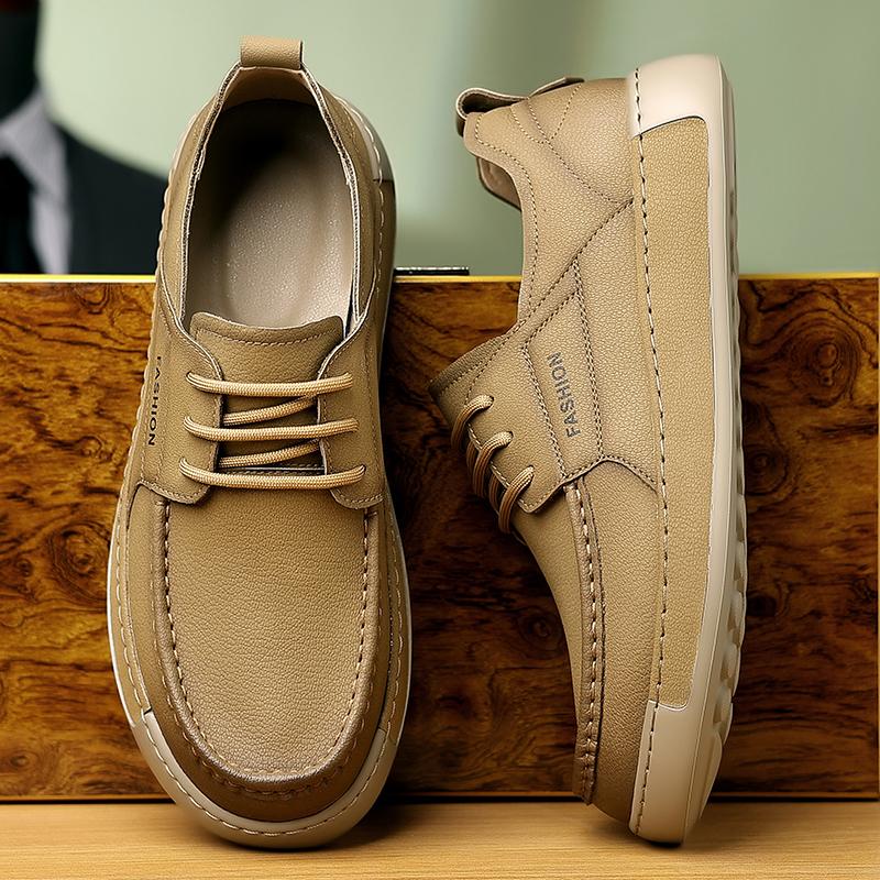Fashion New Handmade Leather Casual Men Shoes Design Sneakers Man Breathable Leather Shoes Men Outdoor Sneakers