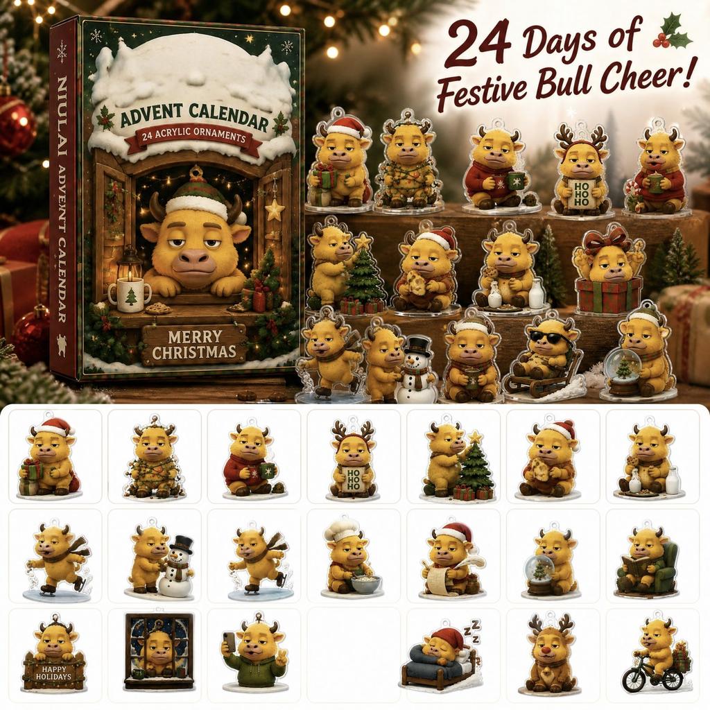 2026 2D Acrylic Christmas Advent Calendar with Pendant