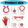 Dot Trio Costume Set For Cosplay Enthusiasts Adjustable Headband Earrings And Glasses