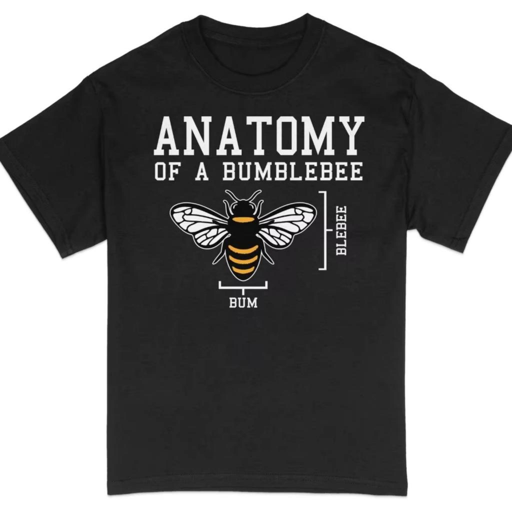 Hummel Anatomie T-Shirt Lustiges Wissenschafts-T-Shirt Entomologie Shirt Lässiges Grafik-T-Shirt Unisex Bildungs-T-Shirt Sommer Atmungsaktives Oberteil