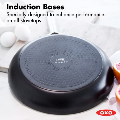OXO Agility 10-inch Nonstick Frying Pan, Ceramic, PAS-Free, Non-Toxic, Induction Compatible, Suitable for All Countertops, Dishwasher Safe, Oven Safe,