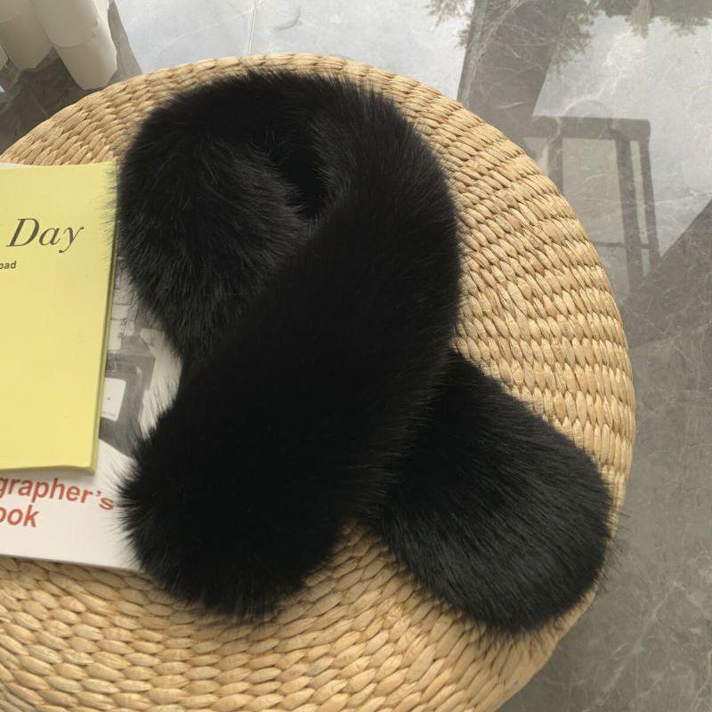 New Imitation Fox Hair Scarf Hair Hair Scarf Women's Versatile Autumn and Winter Fur Collar Thickened Long Neck Scarf