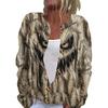 Women's Fashion Printed Long Sleeve Knitted Cardigan Button Down Jacket