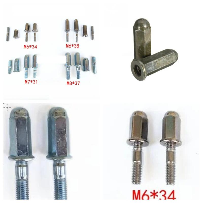 2pcs/lot Motorcycle Exhaust Escape moto Nuts screw M6 M7 M8 125cc 250cc chinese dirt pit monkey bike 110cc scooter muffler Studs