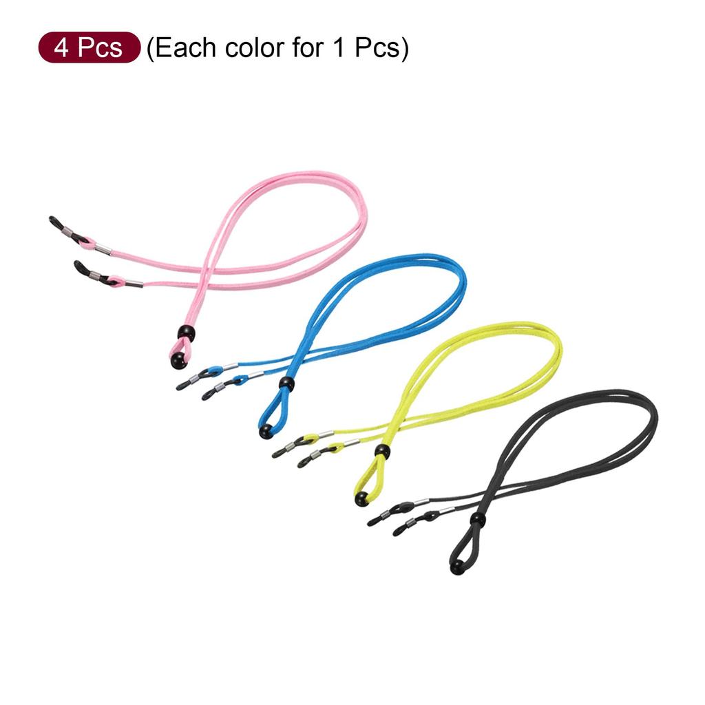PATIKIL 4pcs Adjustable Glasses Strap Color Safety Lanyard Holder Sunglasses