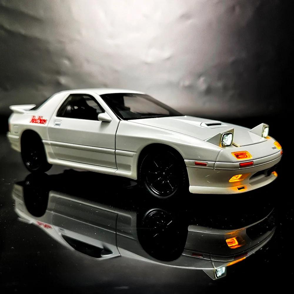 1/24 Mazda RX7 Supercar Alloy Car Diecasts & Toy Vehicles Car Model Sound and Light Pull Back Car Toys Children's Gifts