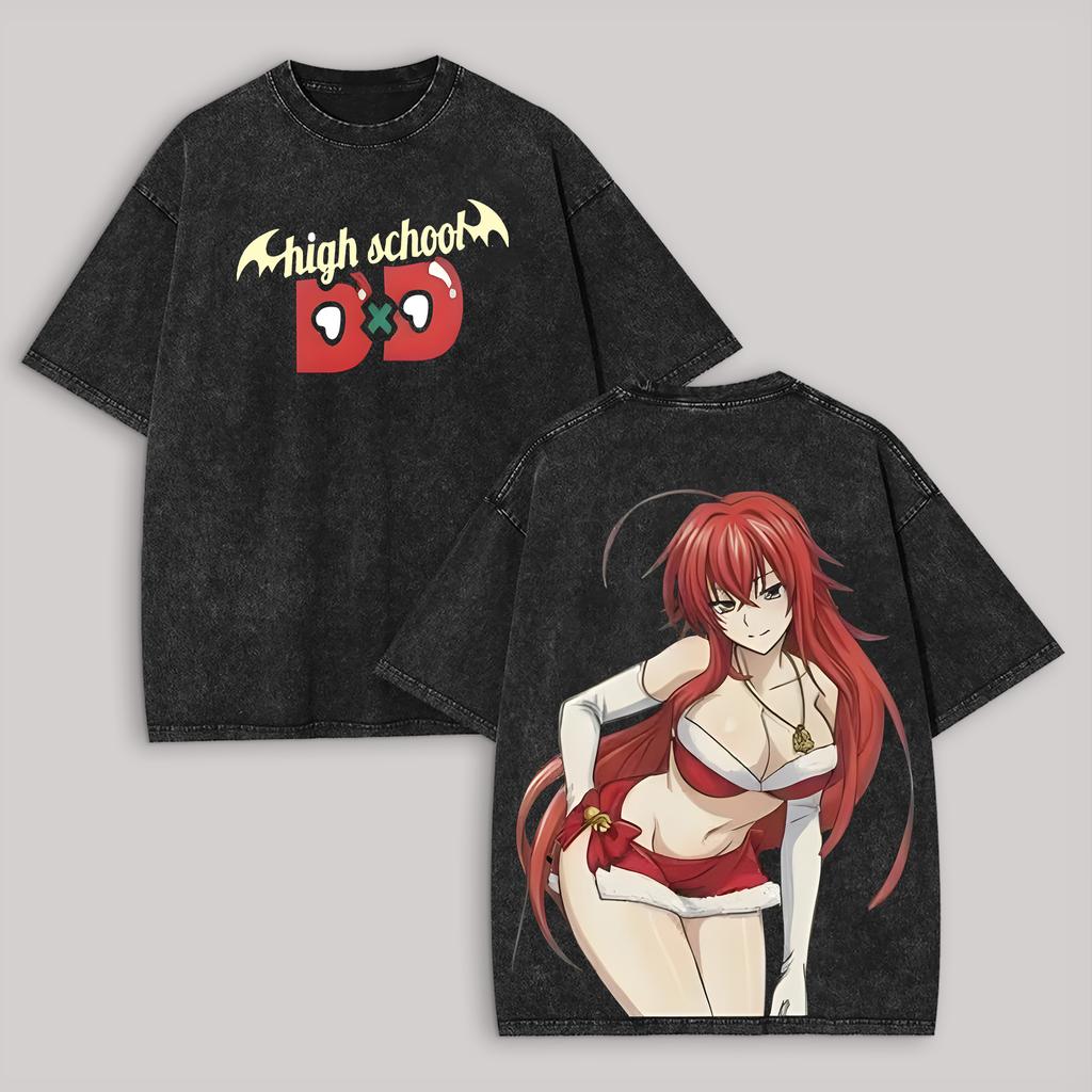 High School DxD Anime Lover Washed T shirt Year round clothing personality Clothes Plus Size Unisex high quality hot product tee