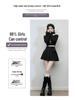 2026 Spring Retro Pleated High-Waisted Suede Skirt - Women's Slimming, Leg-Lengthening Academy Style