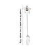 304 Stainless Steel Mixing Spoon with Long Handle Love Heart Star Shape Pendant Fruit Yogurt Honey Mixing Fork Kitchen Tableware