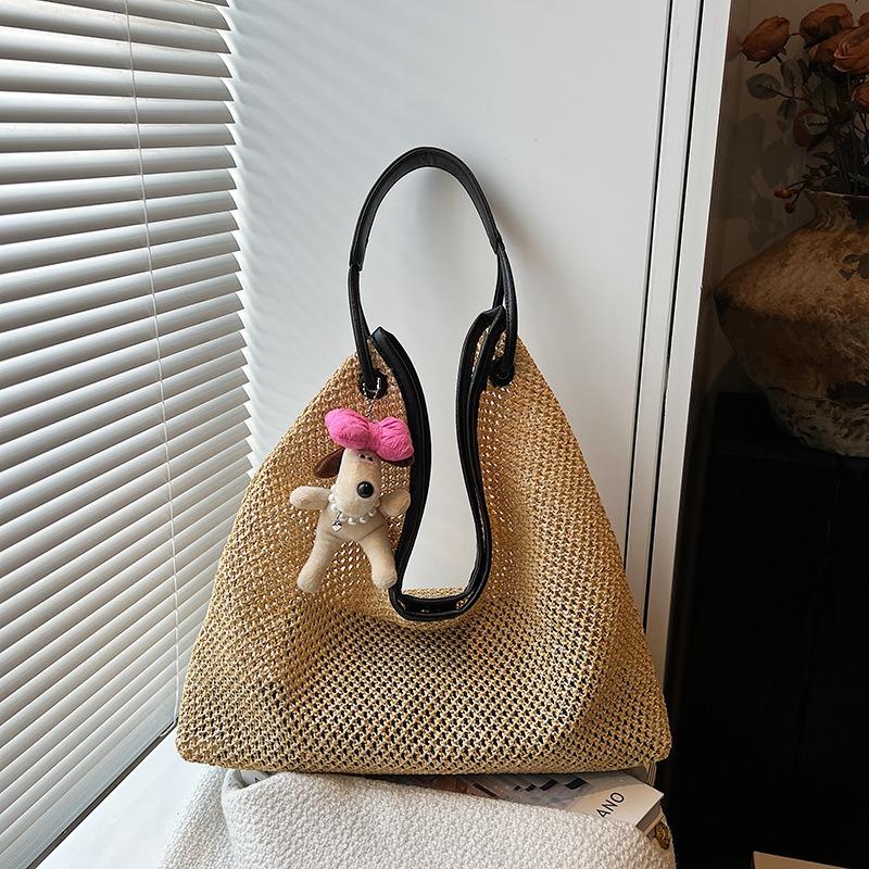 Seaside vacation bag women's new woven tote bag large capacity casual versatile shoulder armpit bag