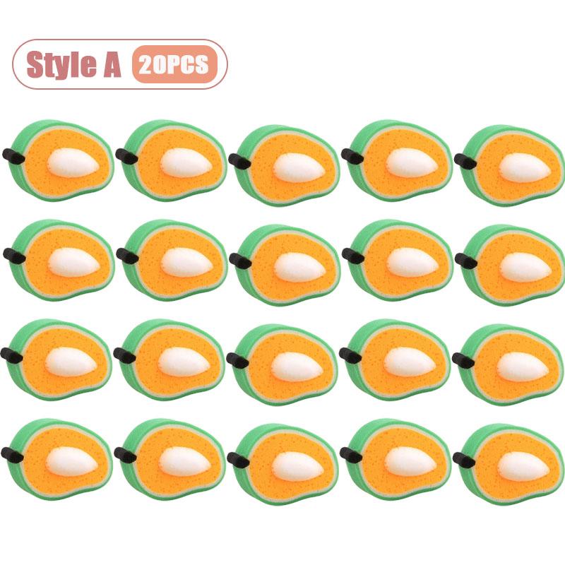 Multi Purpose Fruit Print Sponge Scrub Pad Thickened Design for Kitchen Cleaning Dish Washing Stain Removal Cloth