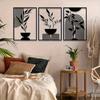 Black Iron Wall Art 3-Piece Set Minimalist Boho Decor Modern Metal Sculpture