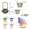 Silicone Strainer Basket Reusable Water Filter Basket New Sink Colander  Fruit Washing