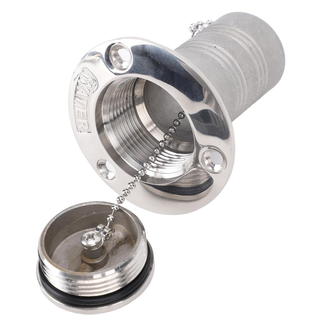 Boat Deck Fuel Filler Cap 38mm 316 Stainless Steel Highly Polished Marine Deck Filler Cap for Yacht Freighter Speedboat