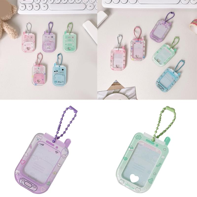 Stilvoller Plastik Schlüsselanhänger Kartenhalter Leichtes Reiseutensil Taschenkartenorganizer Für Kreditkarten Ausweise Und Fotos
