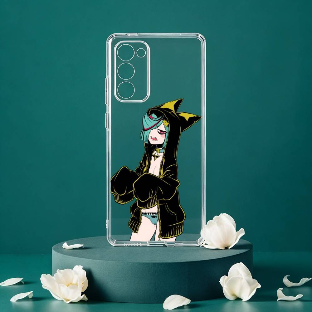 Sprudelnde Magical Girls Manga Handyhülle für Samsung Galaxy S24 S25 S23 S22 S21 Plus S24 S25 Transparente Hülle