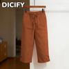 Calças e Capris Casuais Femininos DICFY com Estampa Lisa