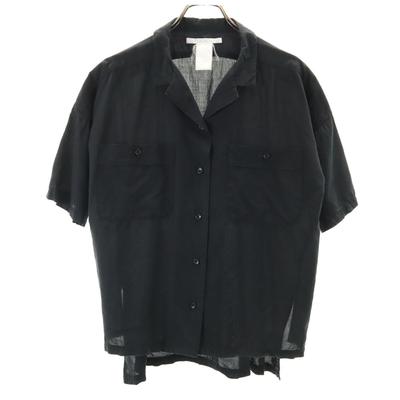 YAECA Short Sleeve Open Collar Shirt Black Women Used