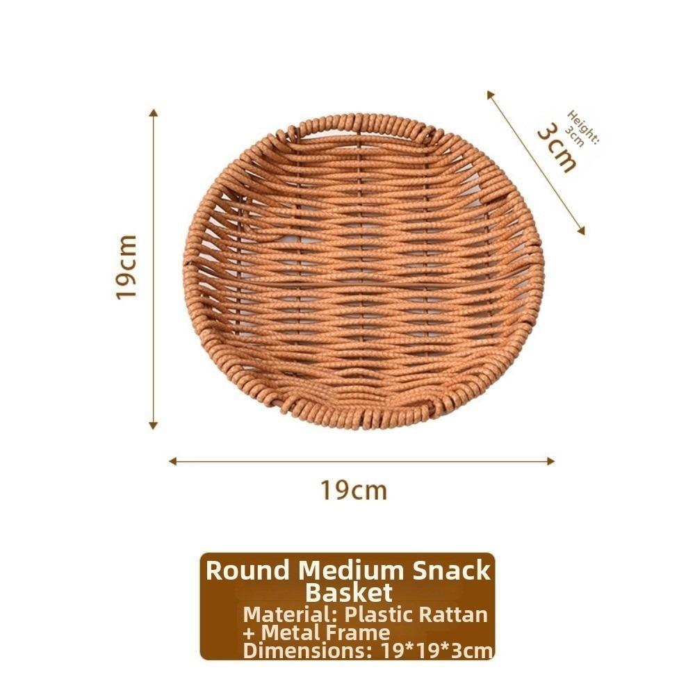 Retro Gewebte Imitation Rattan Obstschale Hochzeitsbonbon Blumenaufbewahrung