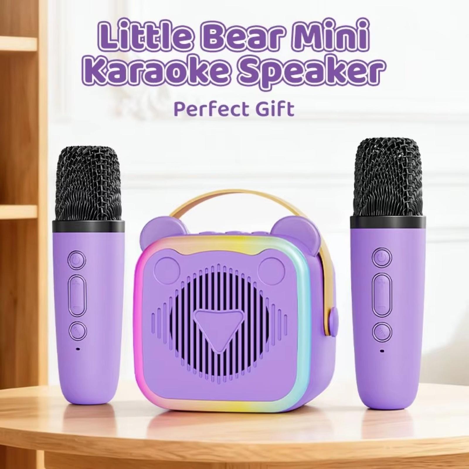 

Bluetooth Karaoke Speaker with Microphone All-in-One Music Player Gift for Girls Kids one size