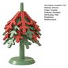4Pcs Christmas Tree Coasters with Base Silicone Drink Coasters Thermal Pot Holder Insulation Pads for Table Protection Festive Decor