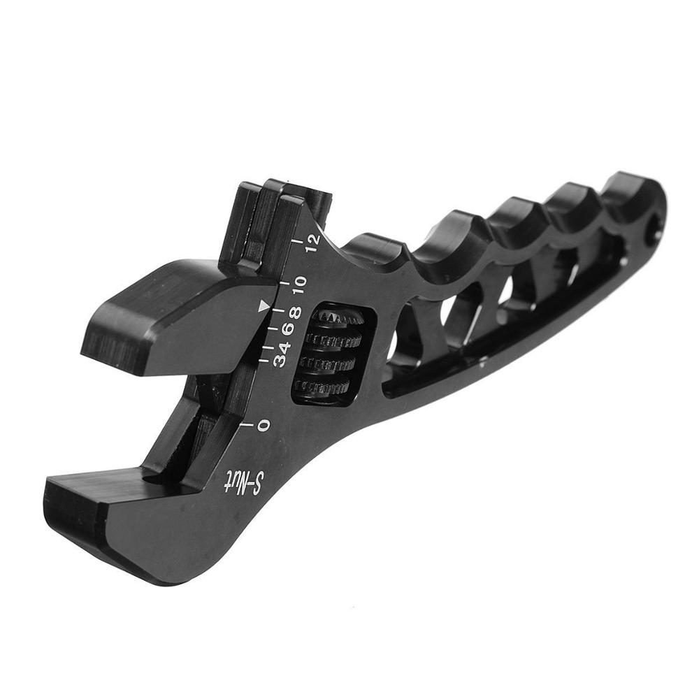 

Black Adjustable Portable Motorcycle AN3-AN12 Fitting Wrench Tool Aluminum Alloy