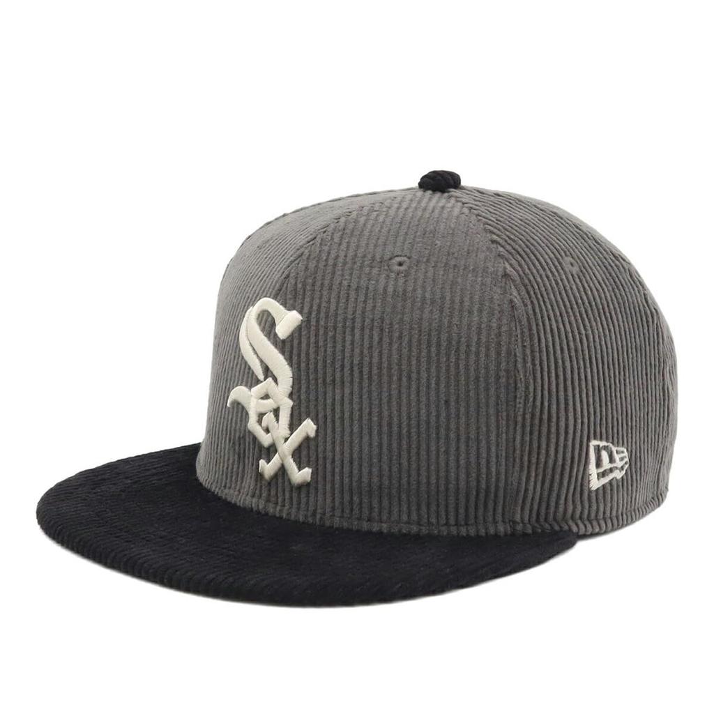 NEW ERA 59FIFTY MLB Cap Corduroy Chicago White Sox 7 5950 MLB 8W CORD CHIWHI GRY BLK 3/8