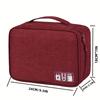 Langlebige Nylon-Mehrschicht-Tasche für Schmuck & Technik-Organizer | Fächer für Kopfhörer, Kameras, Powerbanks, Handy, Laptop, Schlankes Design