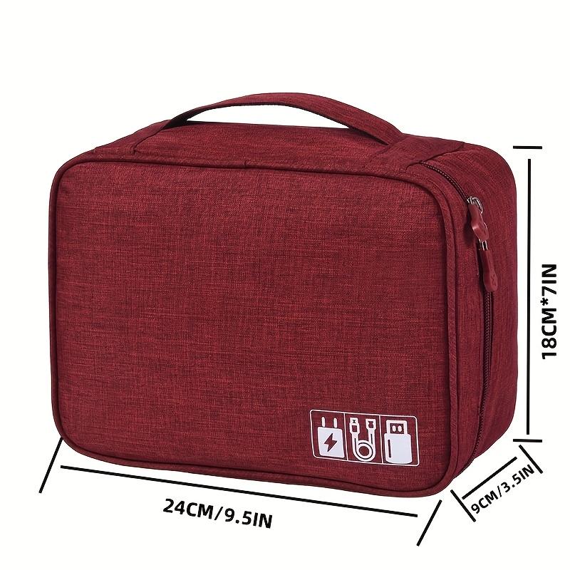 Langlebige Nylon-Mehrschicht-Tasche für Schmuck & Technik-Organizer | Fächer für Kopfhörer, Kameras, Powerbanks, Handy, Laptop, Schlankes Design