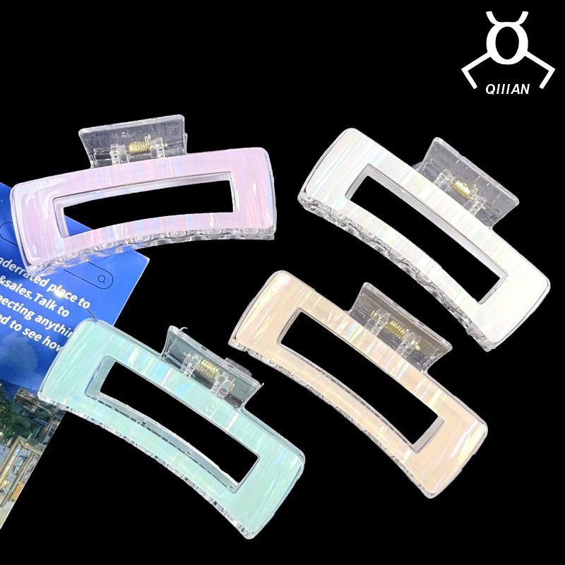 

Korean Mermaid Style Square PVC Large Hair Clip for Volume