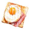 Simulation Bread Model Lifelike PU   Model Prop with Fried Egg Water Proof Dust Proof Odor   For Bakery Display