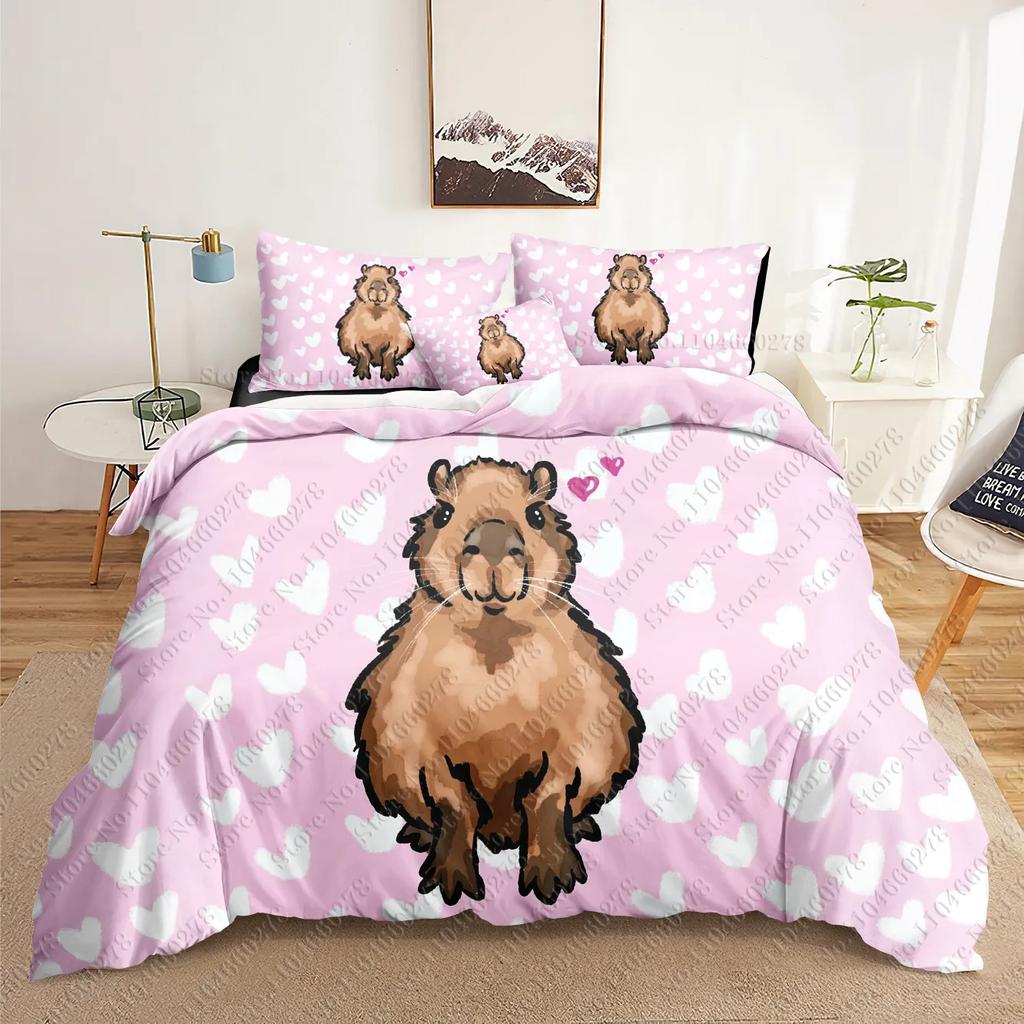 Capybara 3D Bedding Sets Print  Duvet Cover Adults/ Children Bed Comforter  Birthday Gift Dropshipping