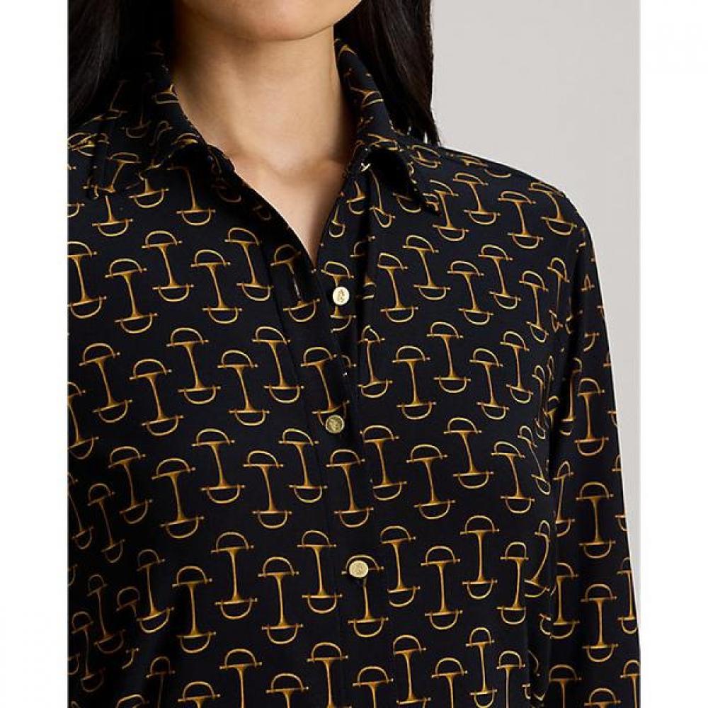 Lauren Ralph Lauren Úzká Geo Potisk Džersejová Košile Wmlrknis6820213410