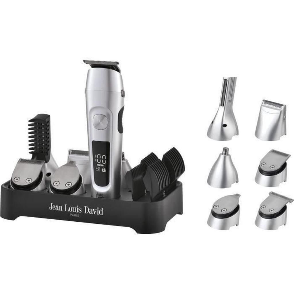 Tondeuse multiusage 6 en 1 - JEAN LOUIS DAVID - Ultimate Trimmer - Barbe, Contours, Précision, Nez/Oreilles, Cheveux & Corps