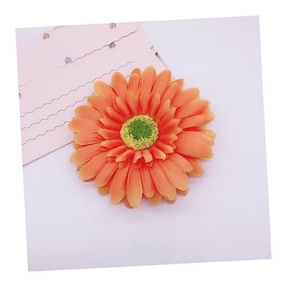 Abaodam 9-Piece Set Gerbera Flower Hair Clips for Women and Girls, Bohemian Fabric Brooch with Alligator Clips, Assorted Colors for Beach Photos,