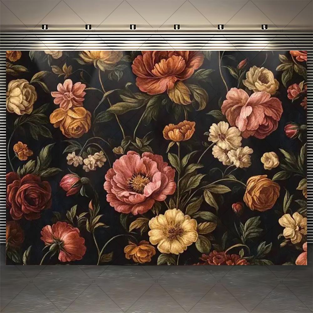 Floral Flower Wall Photoshoot Backdrop Wedding Bridal Shower Engagement Ceremony Party Photography Background Photo Studio Props