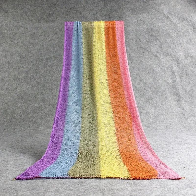 1 Set Baby Elastische Wickeltuch Regenbogenfarbe Wickeltuch Neugeborenen Fotografie Wickeltuch Foto Requisiten Studio Zubehör