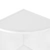 VASAGLE 4-Tier Corner Shelf Unit, Freestanding Display Storage Shelves and Wooden Bookcase, for Kitchen, Bedroom, Living Room, Study, White