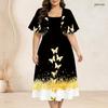 Women Plus Size White Floral Printed Batwing Sleeve Cropped Shrug Strappy Flared Dress Two Piece Set