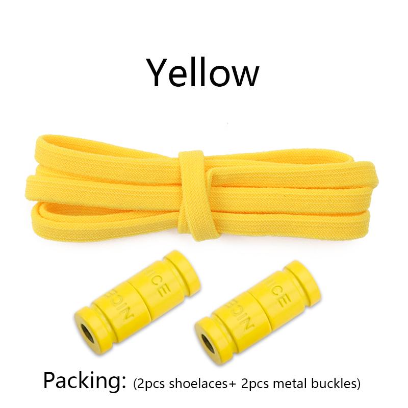 No Tie Shoe laces Elastic Laces Sneakers Colorful Capsule Lock Shoelaces Without ties Kids Adult 0.6cm Flat Shoelace for Shoes