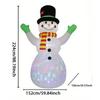 7.35FT/224CM Inflatable Glowing Snowman with Top Hat, Christmas Outdoor Yard Decoration