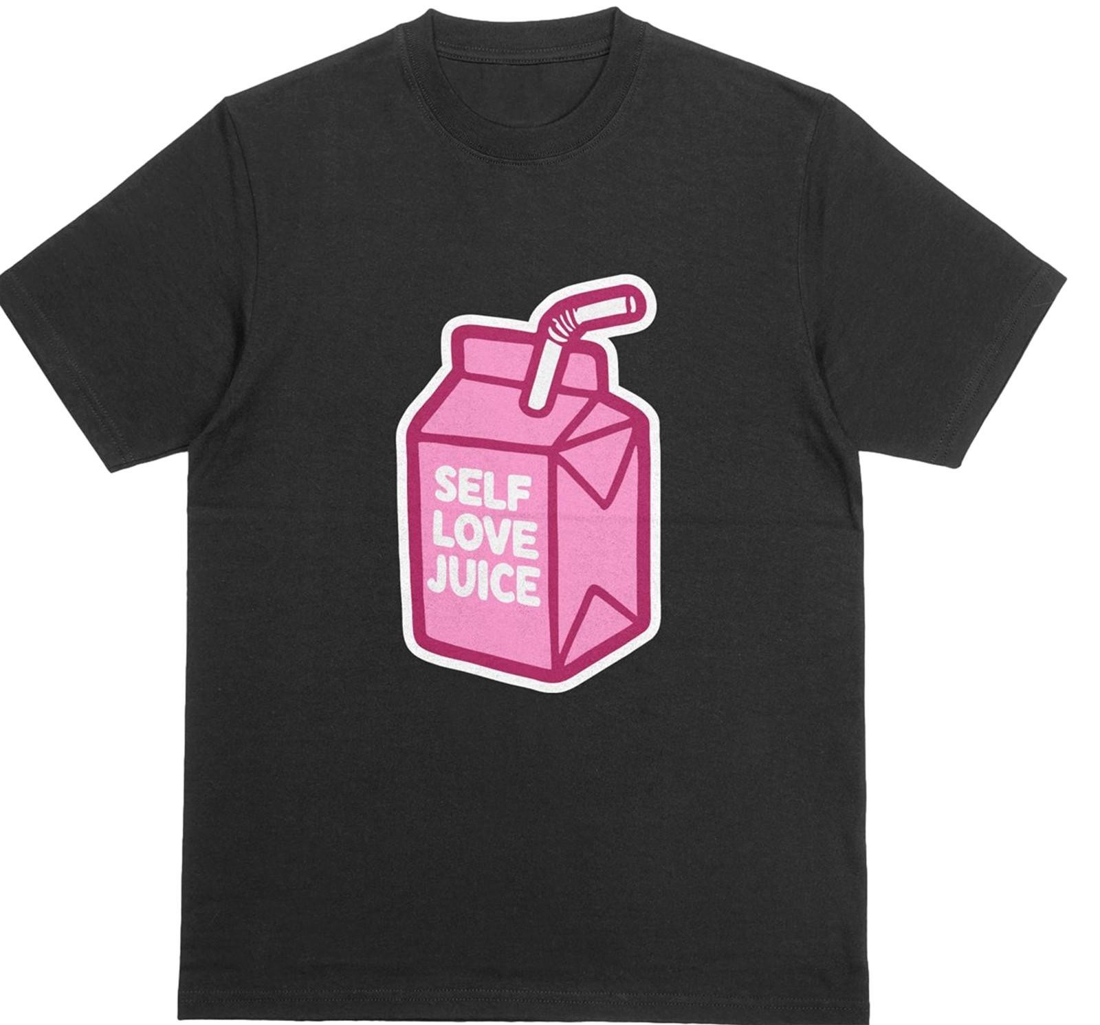 

SELF LOVE JUICE T-Shirt | Positive Mindset Good Vibes Top | Mental Health Tee S разноцветный