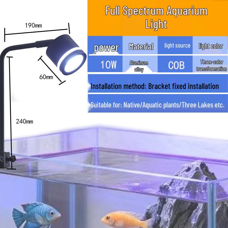Eco-Friendly LED Aquarium Spotlight with COB Lighting for Fish Tanks & Aquatic Plants