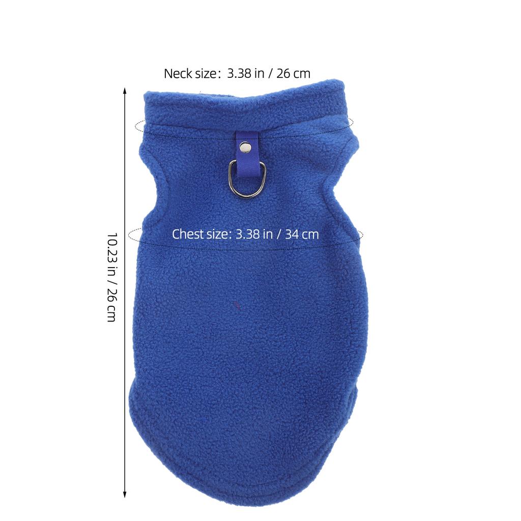 Pet Vest Dog Winter Sleeveless Sweater Soft Warm Fabric Ideal for Cold Weather Walks D-Ring Attachment Small Medium Sizes
