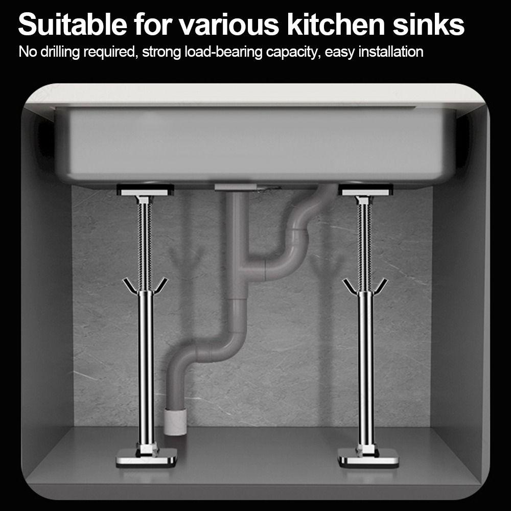 Stainless Steel Undermount Sink Supports Adjustable Bottom Installation Support  Home Kitchen