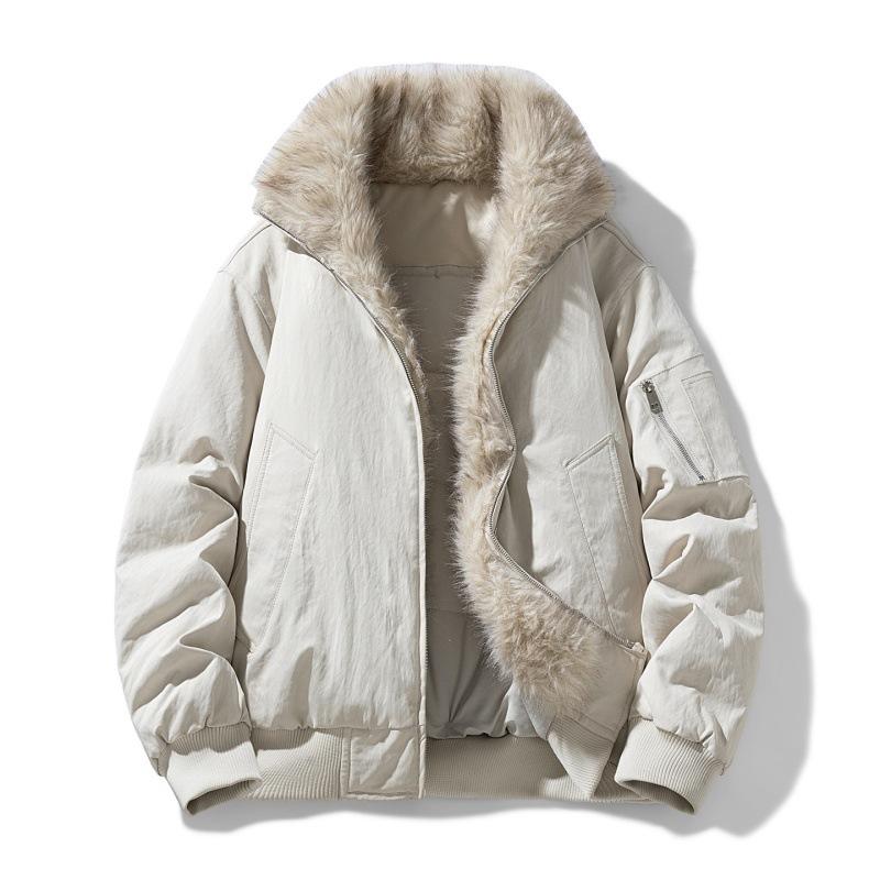 Fur and Fur One-piece Short, Thick and Warm, Cotton Collar Jacket
