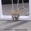 European & American Gothic Horned Ghost Mask Pendant Necklace - Retro Halloween Gift